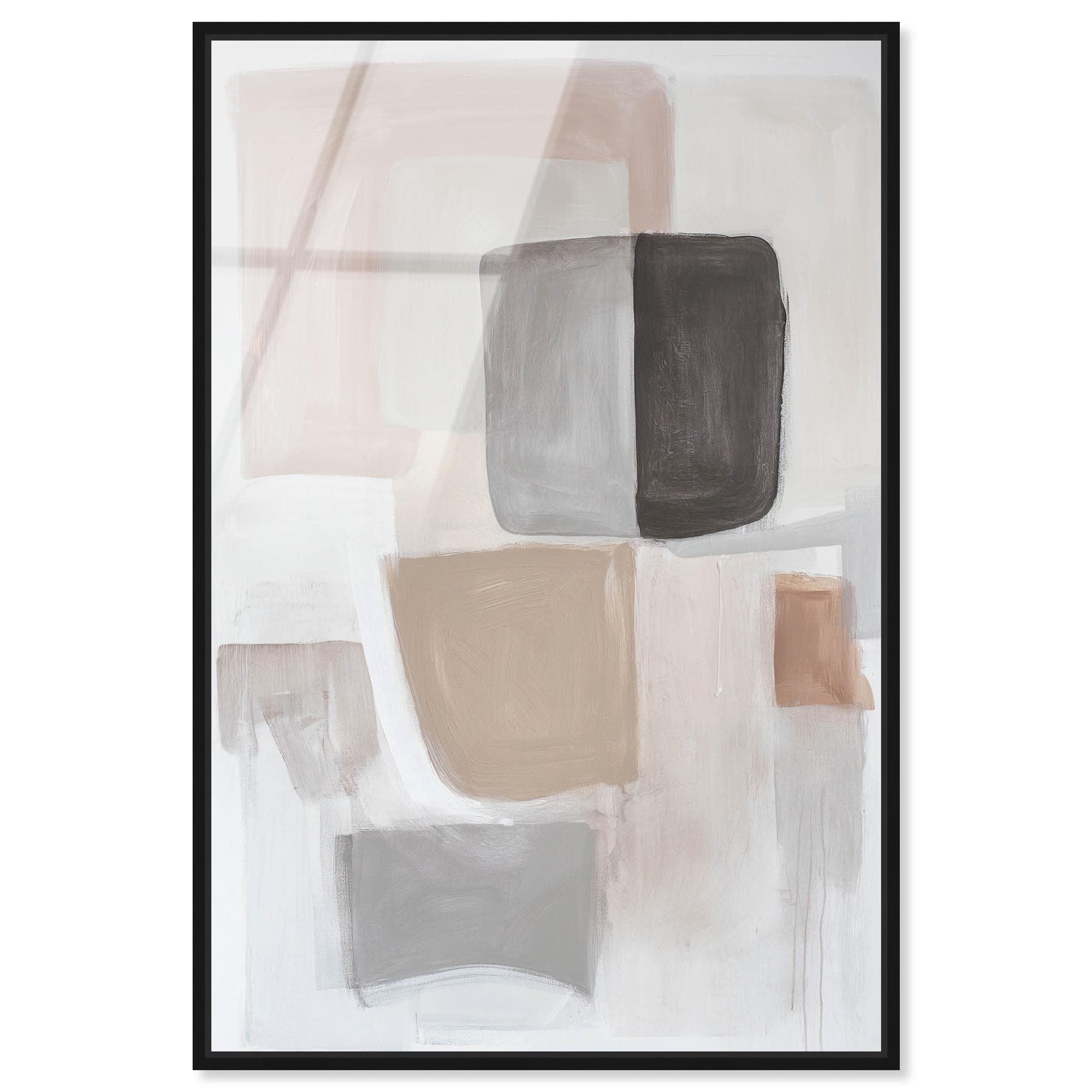 In Soft Shapes Abstract Framed Acrylic Wall Art by Art Remedy