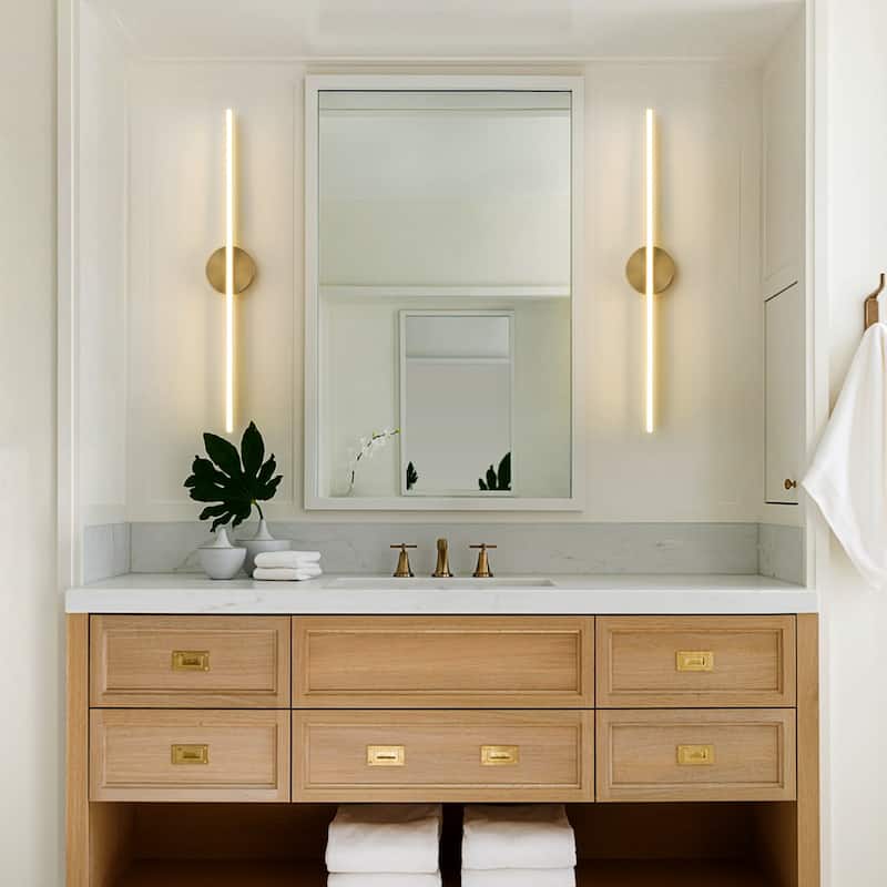 Modern 1-Light Dimmable LED Linear Bathroom Vanity Light - 30.7" W × 2.2"D X 4.7" H