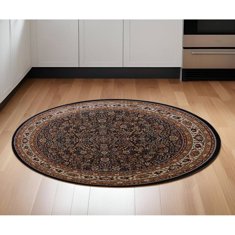 HomeRoots Oriental Traditional Runner Area Rug - 70.87' X '70.87' X '0.43 - Blue/Red