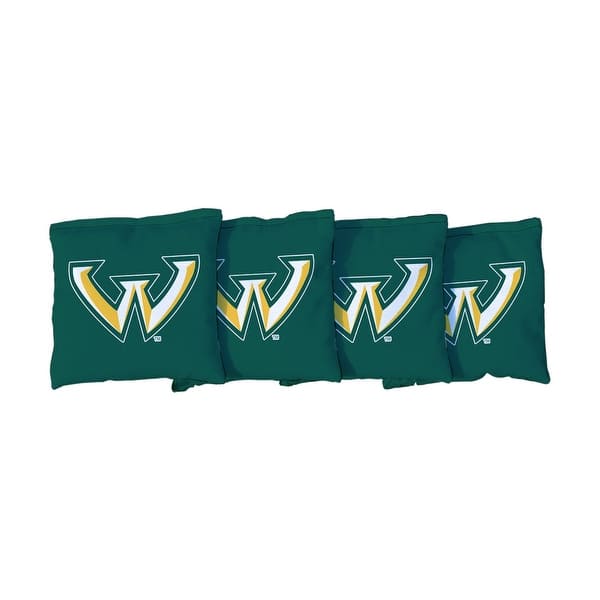 slide 2 of 3, Wayne State University Warriors Green Cornhole Bags All-Weather Resin Filled