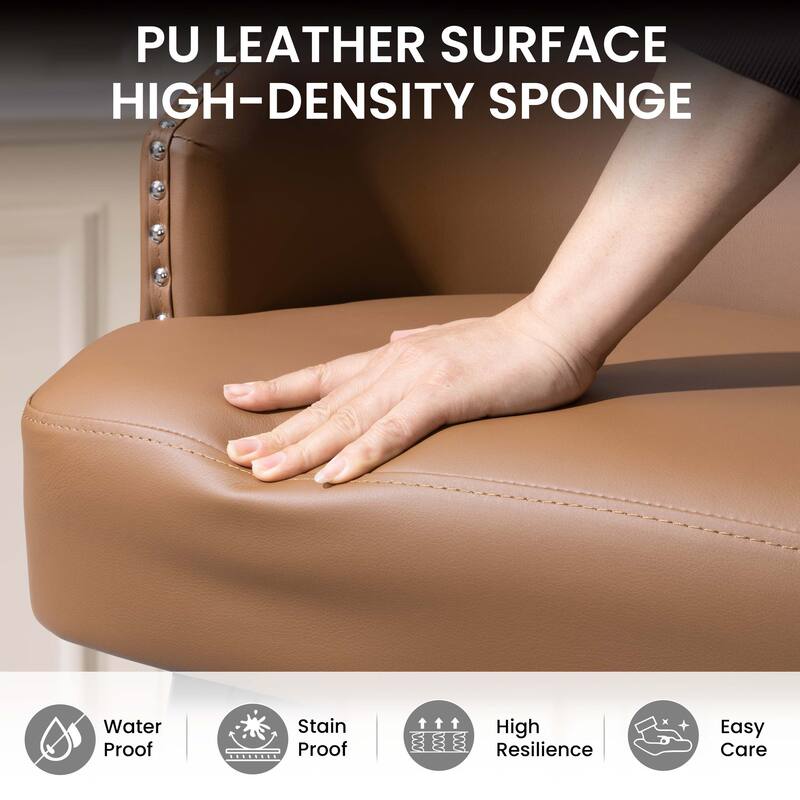 26.6" Counter Height Bar Stools Upholstered Solid Wood Swivel Barstool Set of 2/4