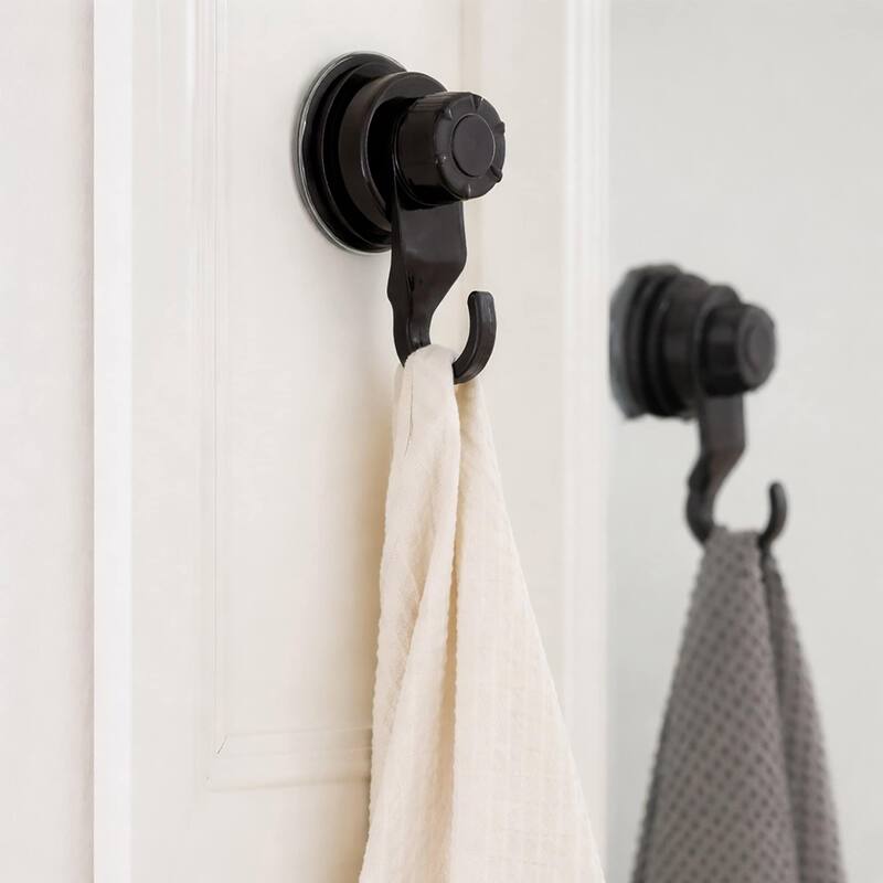 Set of 2 Strong Hold Vacuum Suction Cup Hooks for Shower