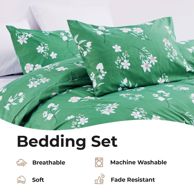 JEAREY 3-Piece Luxury Duvet Cover & Sham Set