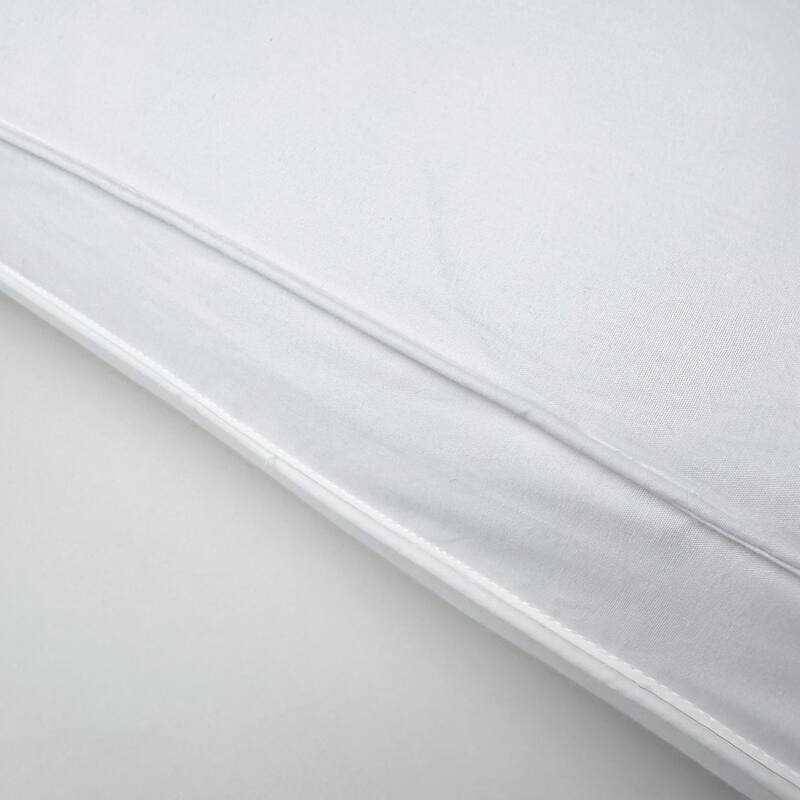Set of 2 Premium Goose Feather Down Bed Pillows with 300TC Cotton Cover - White