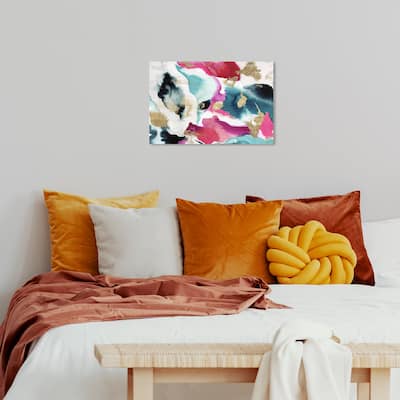 Wynwood Studio Canvas Abstract Summer Dreams Pink and Metallic Gold Modern & Contemporary Wall Art Canvas Print