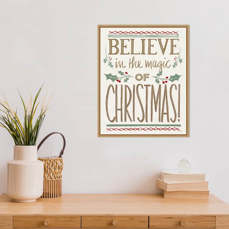 Believe in the Magic of Christmas by Anne Tavoletti Framed Canvas Art