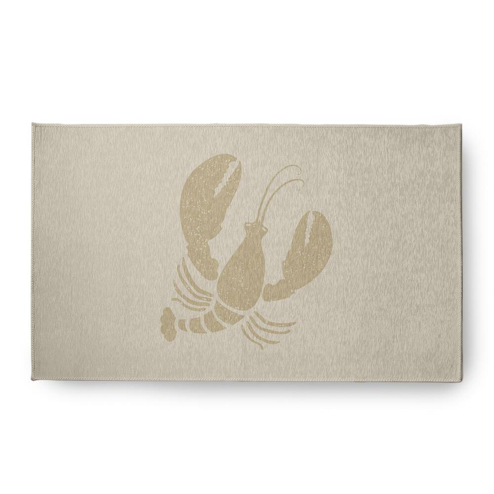 Lobster Nautical Chenille Rug