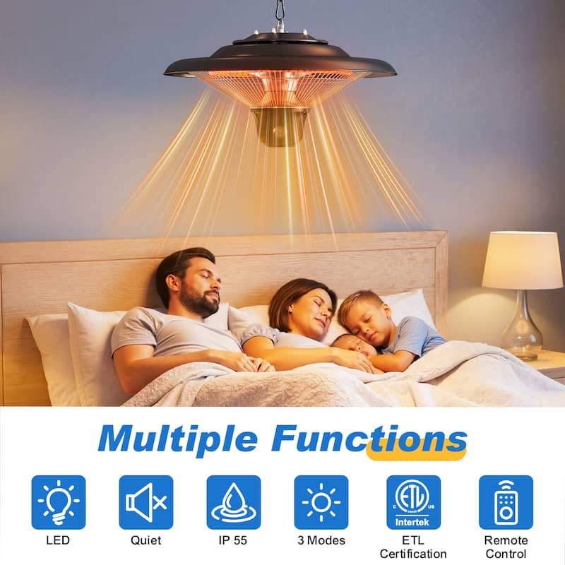 Electric Patio Heater with 3 Adjustable Modes