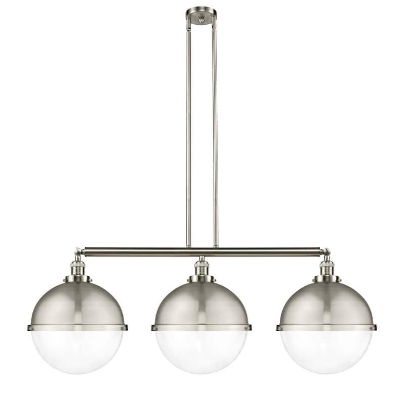 Innovations Lighting 213-17-45 Hampden Linear Hampden 3 Light 45" Wide - Brushed Satin Nickel / Clear