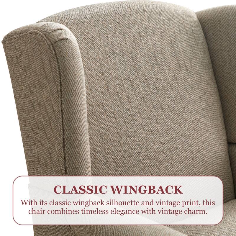 Accent Armchair with Turned Legs Set of 2 Blue/ Beige / Grey