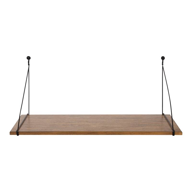 Kate and Laurel Vista Wall Mounted Wooden Desk Shelf
