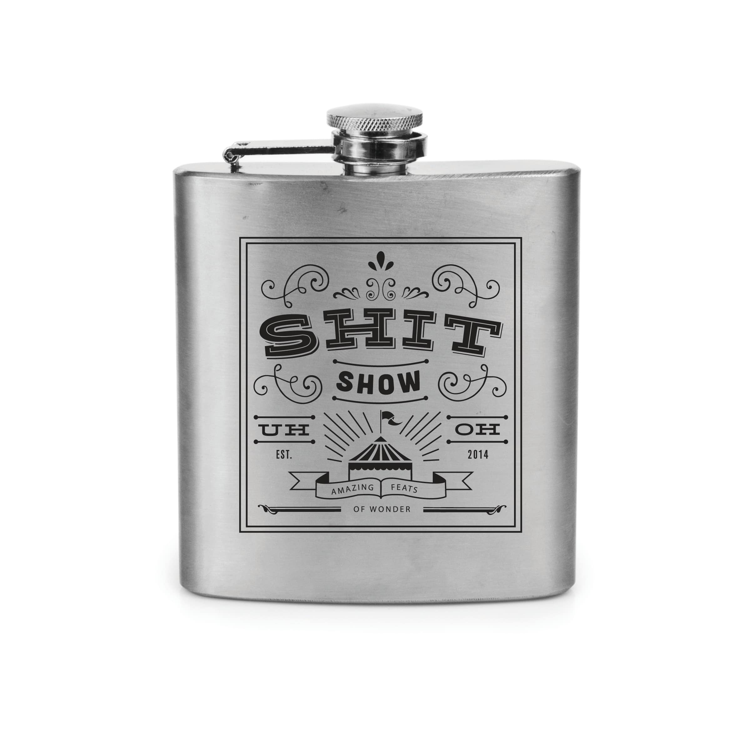 True Hip Flask Stainless Steel 6 oz Drinking Flasks for Liquor Alcohol