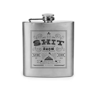 True Hip Flask Stainless Steel 6 oz Drinking Flasks for Liquor Alcohol Flask for Men and Women