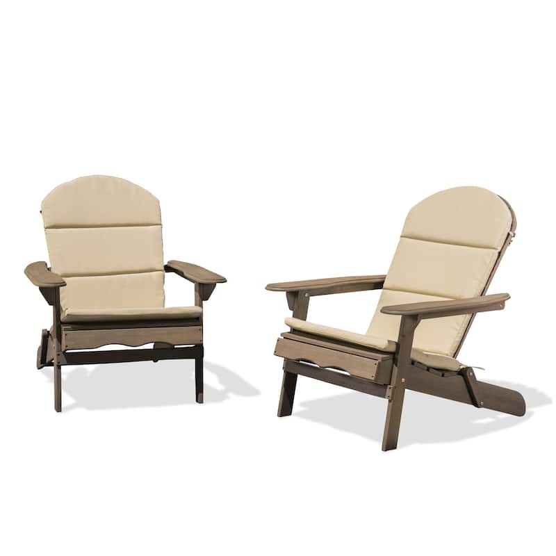 Malibu Outdoor Acacia Wood Folding Adirondack Chairs (Set of 2) by Christopher Knight Home