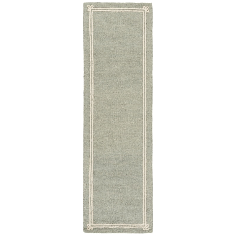 Martha Stewart by SAFAVIEH Handmade Karmila Wool Rug - 2'3" x 8' Runner - Sage/Ivory