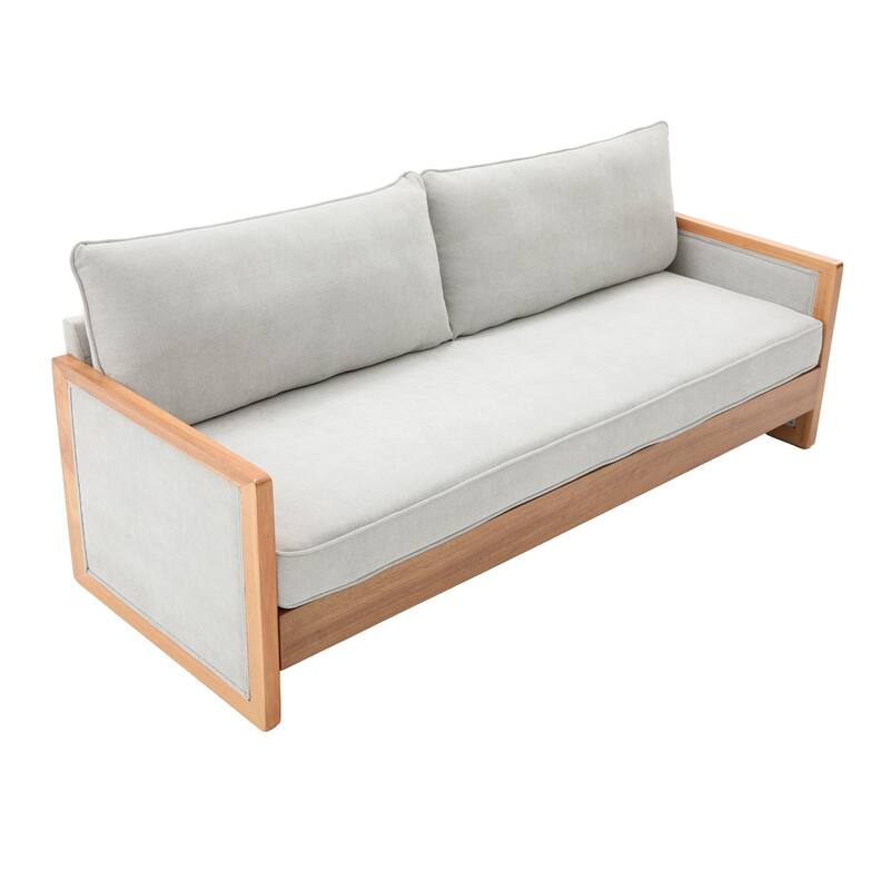 Christopher Knight Home - Soft Upholstered 77.8" Chenille 3-Seater Sofa - Grey