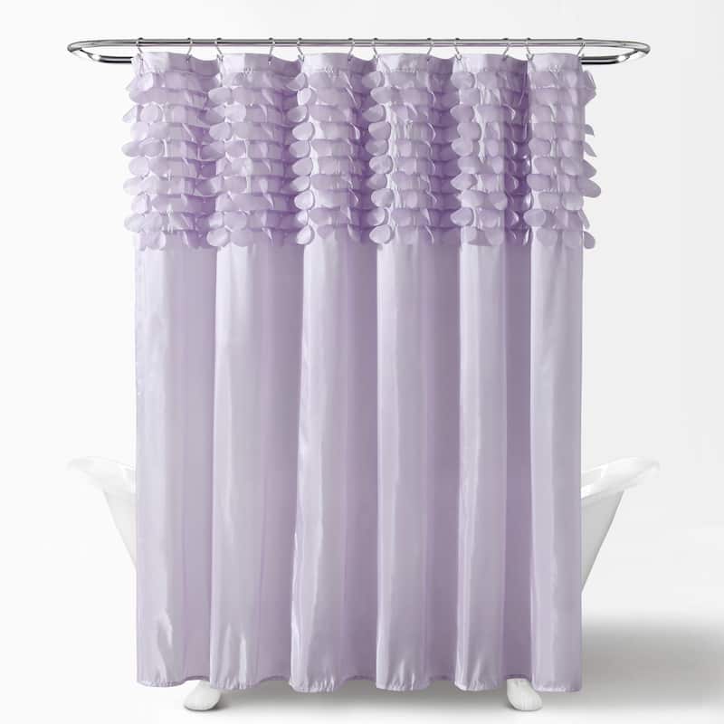 Lush Decor Lillian White Shower Curtain