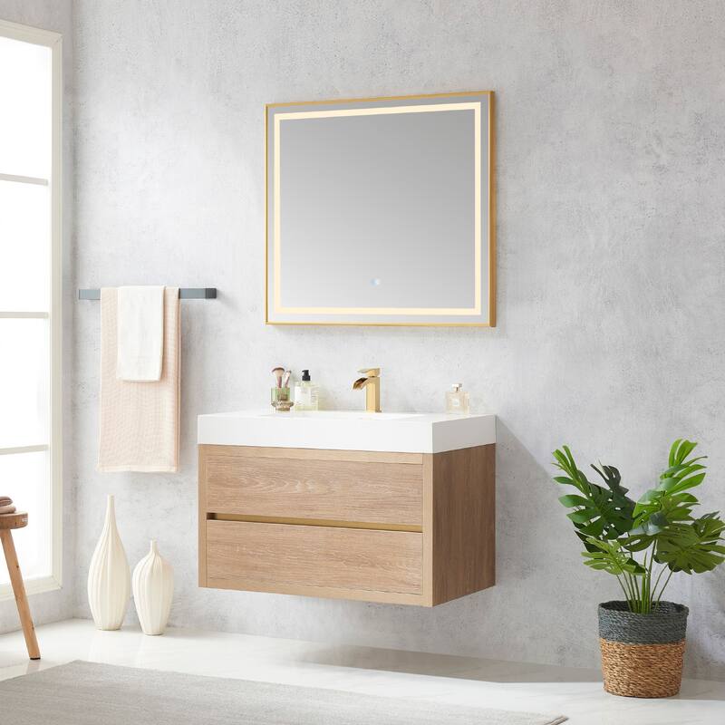 Miseno MV703136 Palencia 36" Wall Mounted Single Basin Vanity Set with