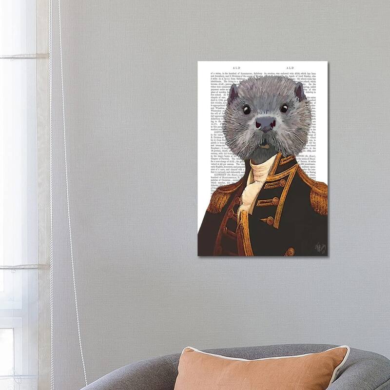 iCanvas "Captain Otter" by Fab Funky Canvas Print - 26x18x1.5