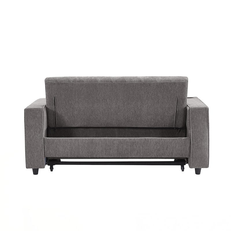 Pull-out Sofa Bed Convertible Couch Loveseat Sofa Modern Sleeper Sofa with Adjustable Backrest for Living Room