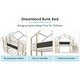 preview thumbnail 13 of 14, Twin over Twin House Bunk Bed with White Storage Staircase and Blackboards