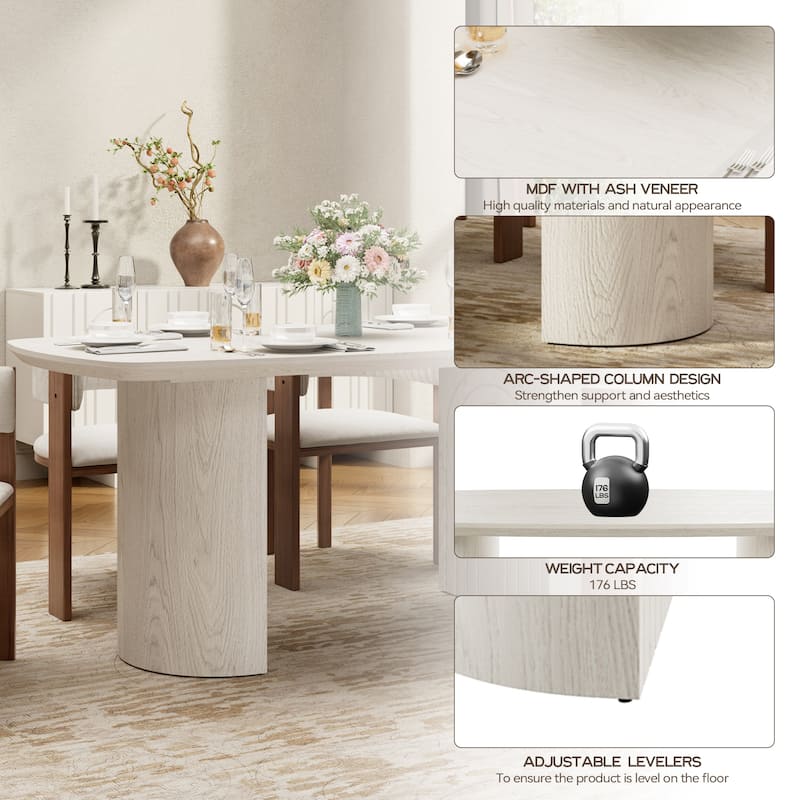Clihome Wood Large Accent Dining Table(only table)