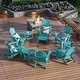 preview thumbnail 2 of 156, Aderson Outdoor Poly Adirondack Chair With Ottoman And Side Table 12-Piece Set