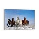 preview thumbnail 2 of 10, iCanvas "Mongolia Horses" by Libby Zhang Framed Canvas Print White - 18x26