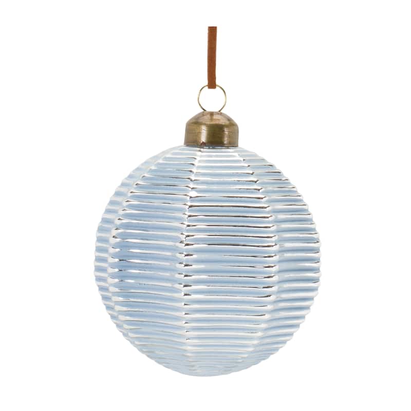Ribbed Glass Ornament (Set of 12)