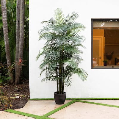 Artificial Areca Palm Potted Tree - 9' - Green