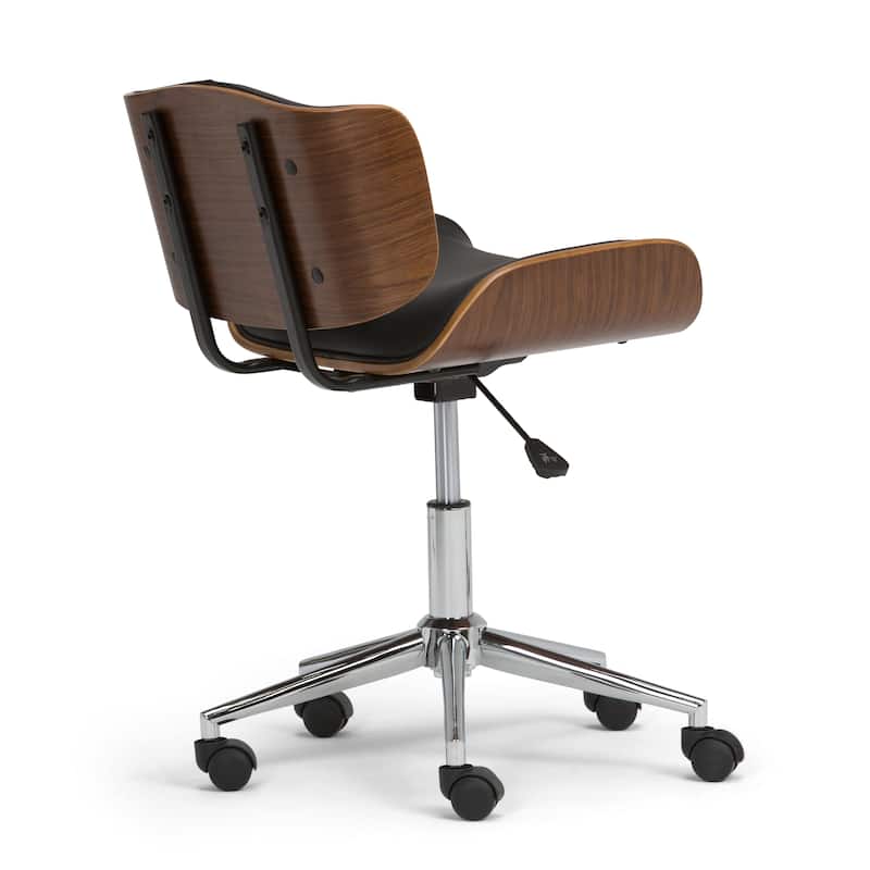 WYNDENHALL Perry Swivel Adjustable Executive Computer Bentwood Office Chair - 22 W x 25 D x 34.1 H