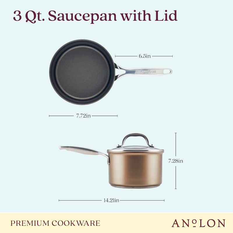 Anolon Ascend Hard Anodized Nonstick Saucepan with Lid