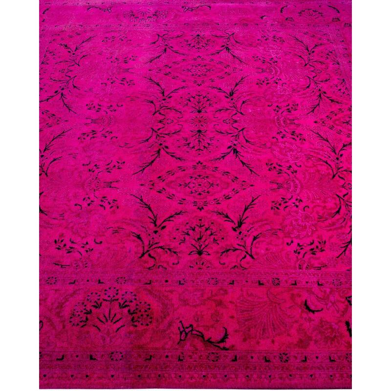 Fine Vibrance, One-of-a-Kind Hand-Knotted Area Rug - Pink, 5' 10" x 5' 10" - 5' 10" x 5' 10"