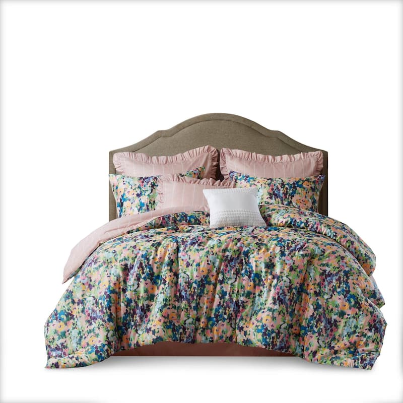 GDF Studio - Maribelle 8-Piece Floral Cotton Comforter Set