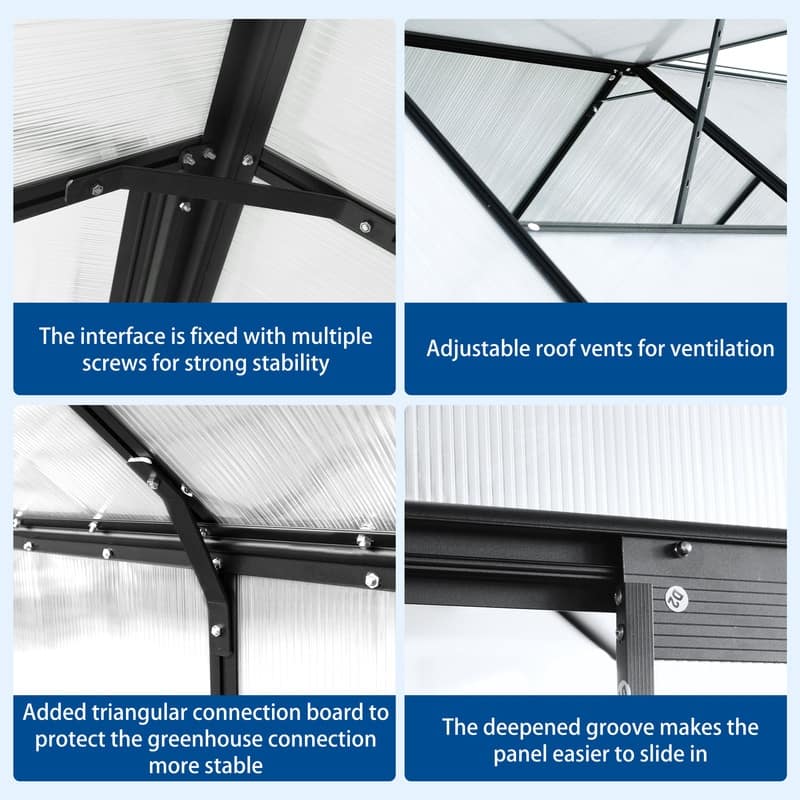 Greenhouse Raised Base and Anchor Aluminum Heavy Duty