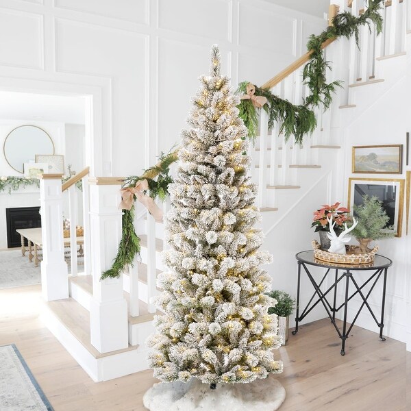 White christmas tree multicolor lights on sale