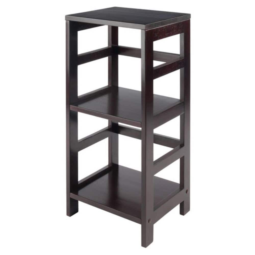 Leo 2-Tier Storage Shelf, Espresso - 13.39 x 11.22 x 29.21 inches