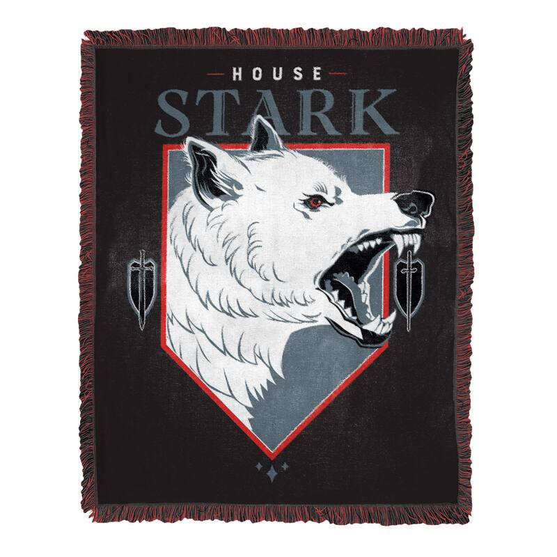 Warner Brothers Game of Thrones House of Stark Jacquard Throw Blanket