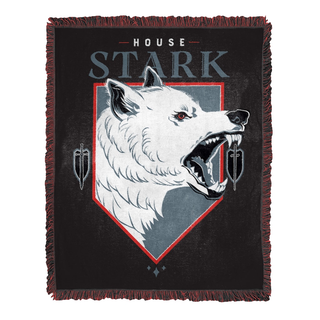 Warner Brothers Game of Thrones House of Stark Jacquard Throw Blanket