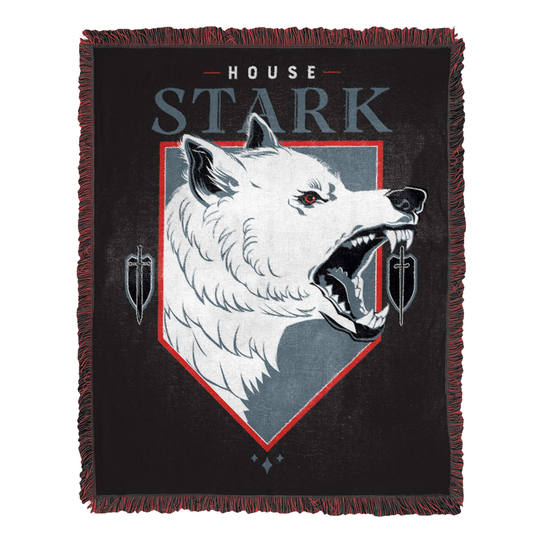 Warner Brothers Game of Thrones House of Stark Jacquard Throw Blanket