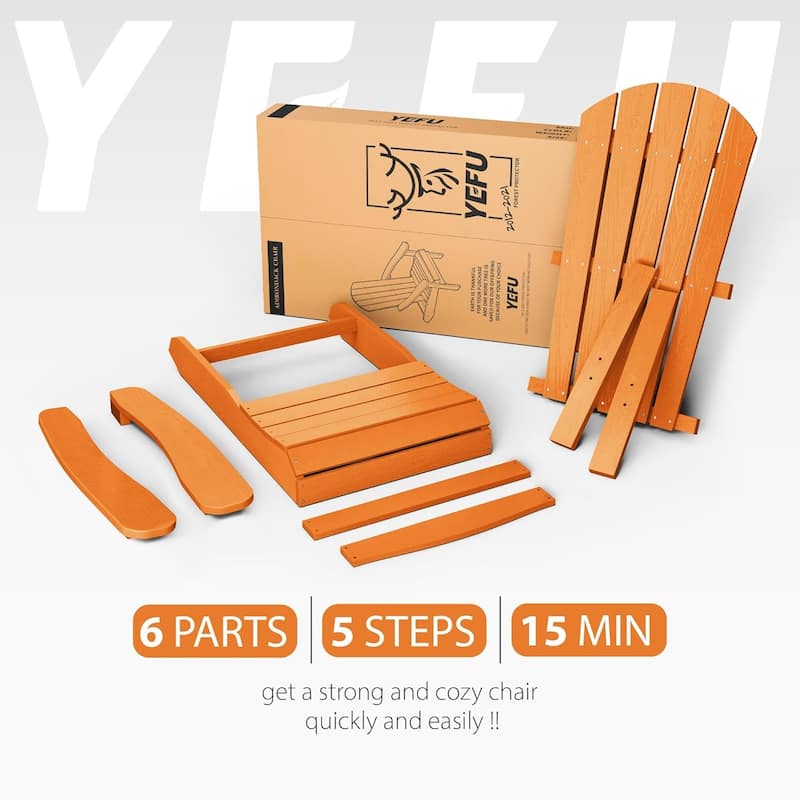 WINSOON All Weather HIPS Outdoor Plastic Adirondack Chairs