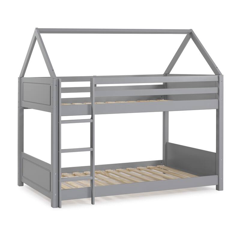 Linon Gloria Twin over Twin House Bunk Bed