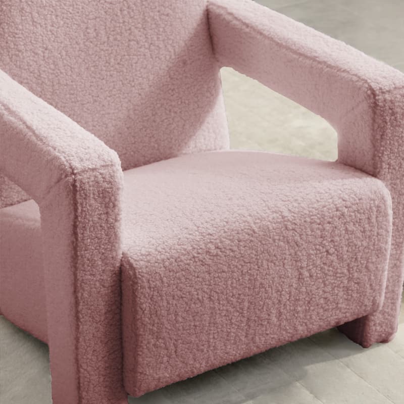 Sherpa Adirondack Chair for Living Room, Upholstered Accent Chair