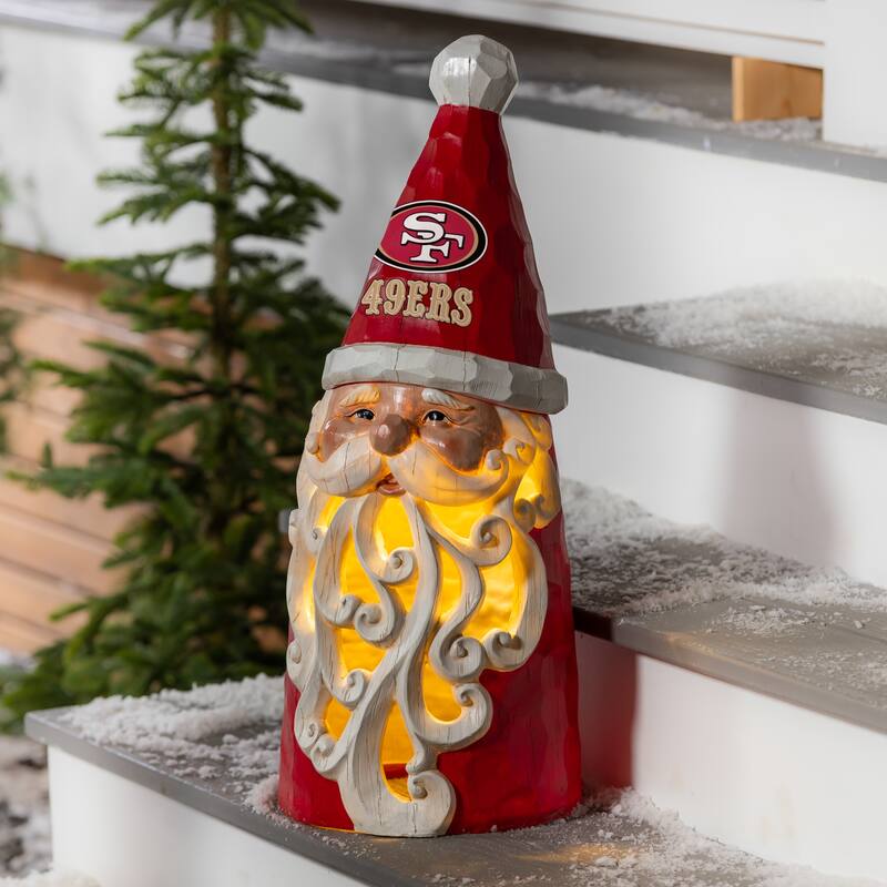 San Francisco 49ers Santa LED Garden Statuary, 26"