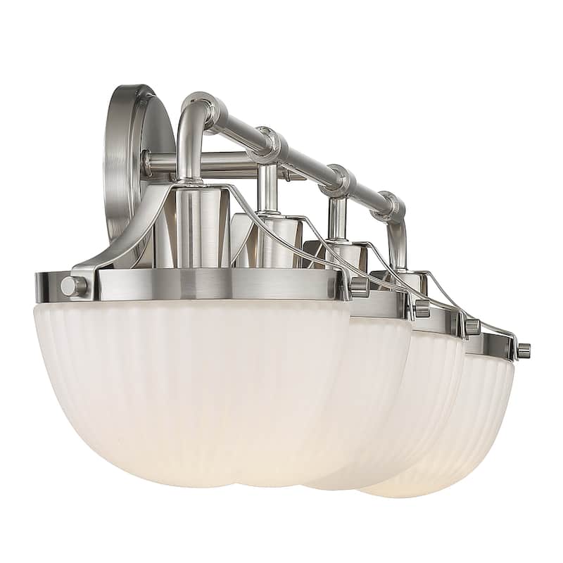 Meredith 4-Light Bathroom Vanity Light in Satin Nickel