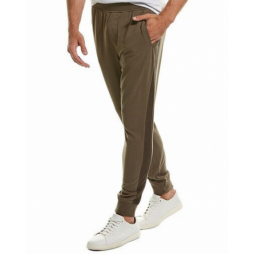 Shop Atm Mens Pants Green Size 2xl Brushed Fleece Lined Jogging