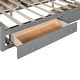 preview thumbnail 17 of 49, Queen Wooden Bed with Storage and Outlets - Elegant Grey Design