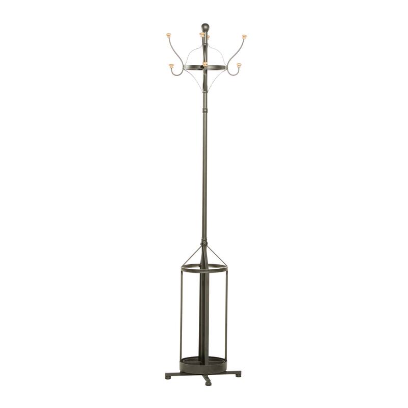 Metal Coat Rack - Black - Roche River Decor - 19"Wx19"Lx77"H