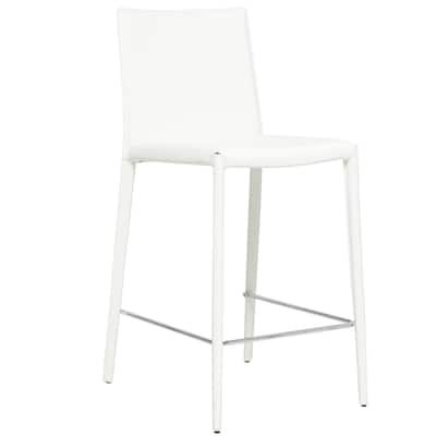 Prima Modern Leather & Metal Counter Stool - Contract Grade