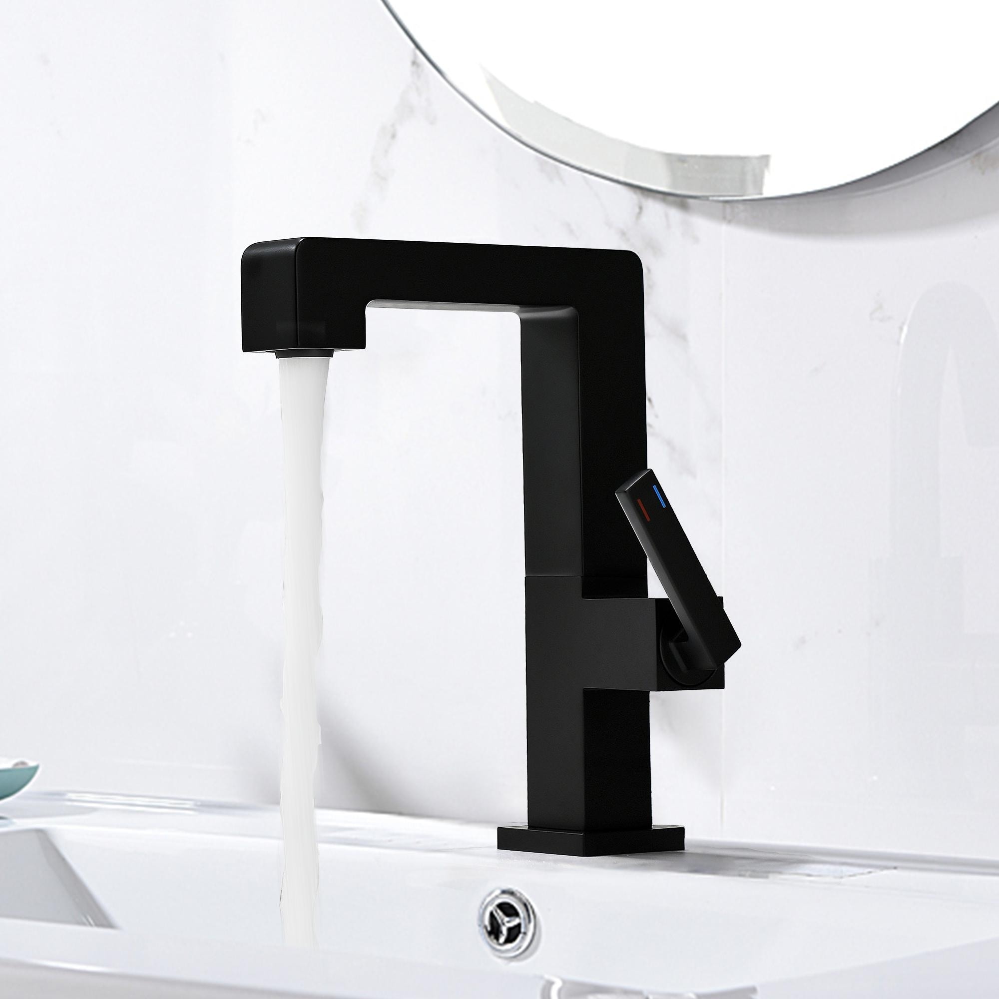 7.8"-11.8"H Solid Brass Single Handle Single Hole Bathroom Sink Faucet